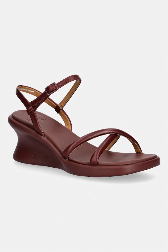 Camper босоніжки на танкетці шкіряні Louise Sandal бордо K201916.002