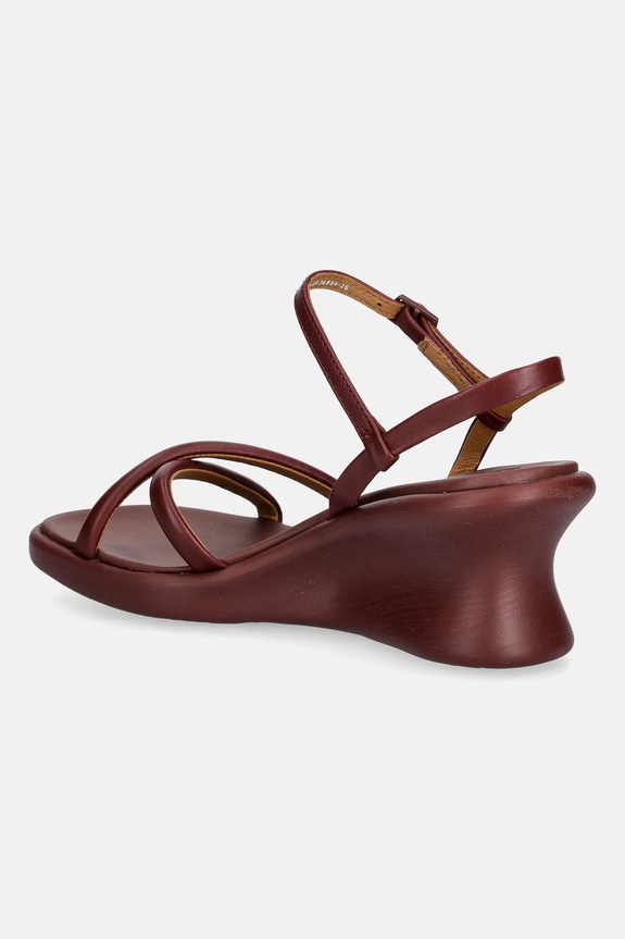 Взуття Camper босоніжки на танкетці шкіряні Louise Sandal K201916.002 бордо