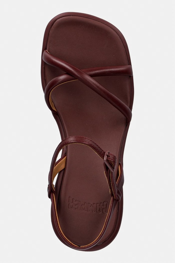 Camper босоніжки на танкетці шкіряні Louise Sandal бордо K201916.002