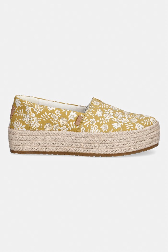 Toms espadryle na platformie damskie VALENCIA 10022575.700 żółty SS26