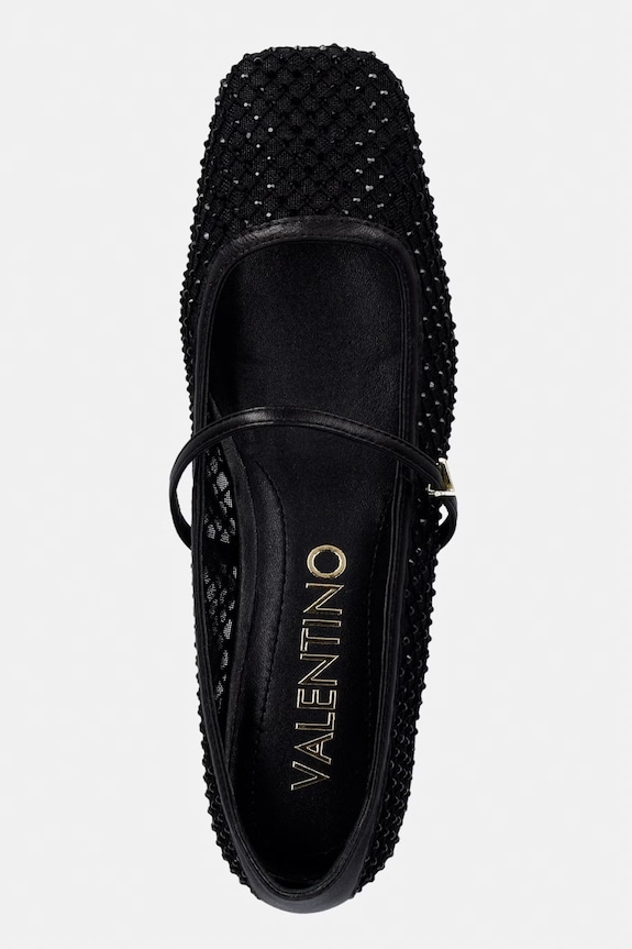 Valentino baleríny CRYSTAL čierna 91C4601STRS.BLACK