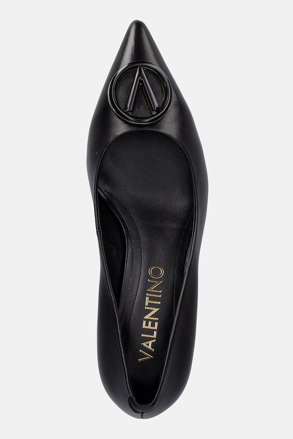 Valentino stilettos din piele Decollete kitten negru 91V1607NAP.BLACK