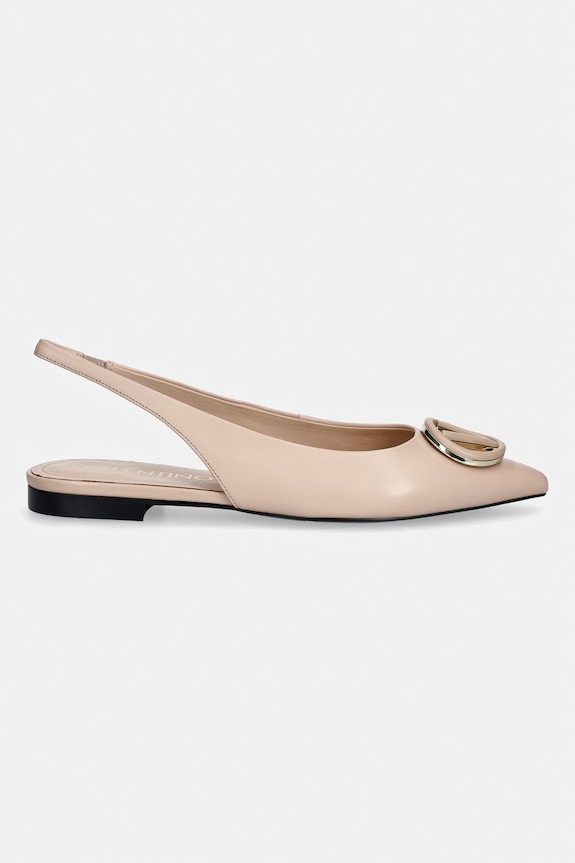 Valentino baleriny skórzane SLINGBACK FLAT 91V1602NAP.NUDE beżowy SS26