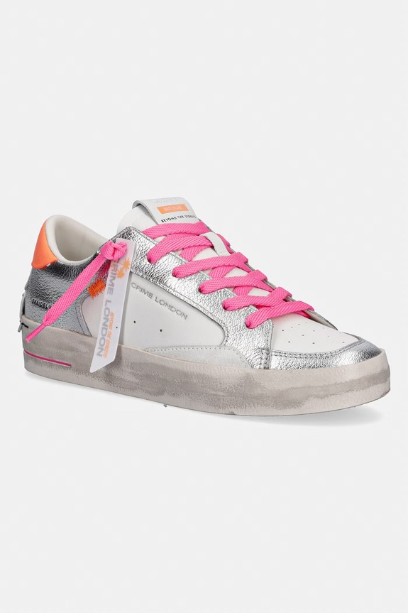 Crime London SK8 DELUXE σανδάλια Γυναικεία δερμάτινα ασημί 29124EE8.25