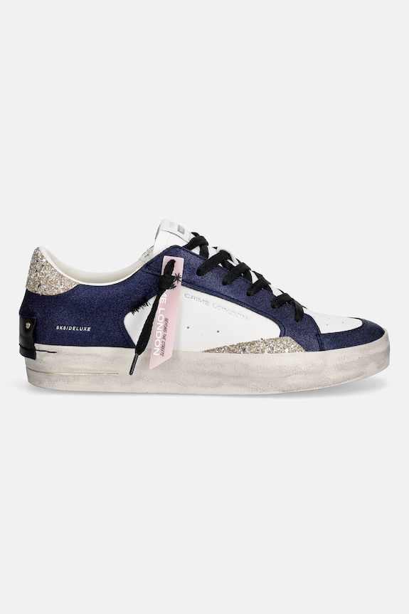 Crime London SK8 DELUXE σνίκερς γυναικεία δερμάτινα 29117EE8.40 σκούρο μπλε SS26