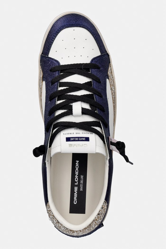 Crime London SK8 DELUXE σνίκερς γυναικεία δερμάτινα σκούρο μπλε 29117EE8.40