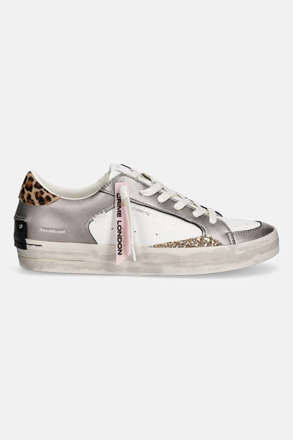 Crime London SK8 DELUXE σνίκερς γυναικεία δερμάτινα 29115EE8.60 καφέ SS26