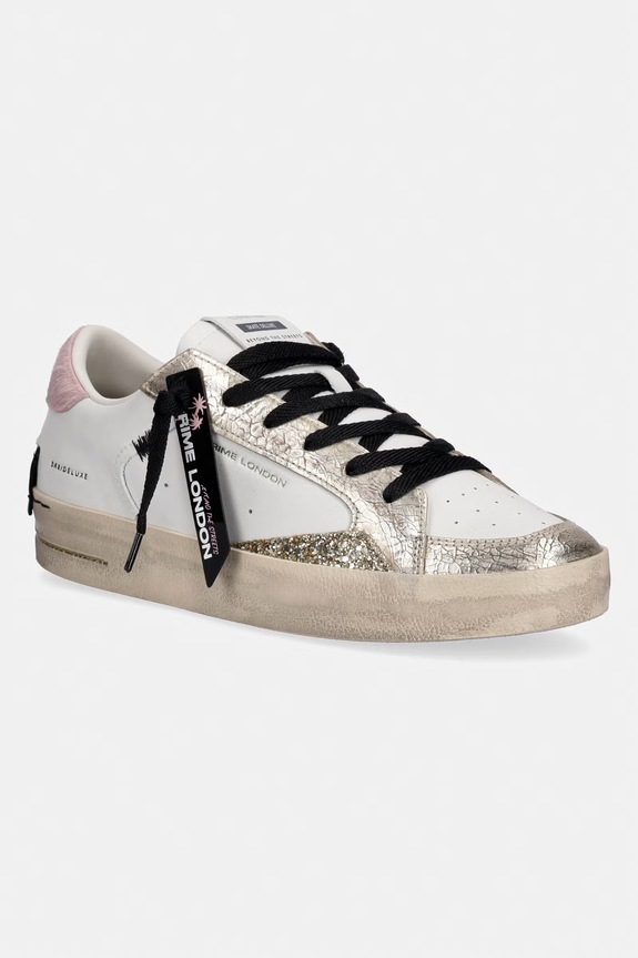 Crime London SK8 DELUXE αθλητικά γυναικεία δερμάτινα λευκό 25115II8.10