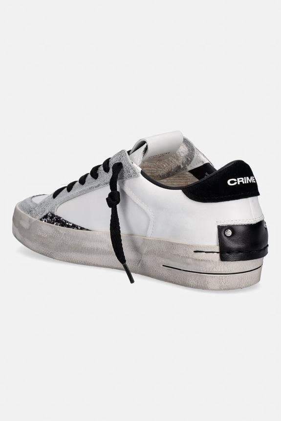 Παπούτσια Crime London SK8 DELUXE sneakers γυναικεία δερμάτινα 25116II8.10 λευκό