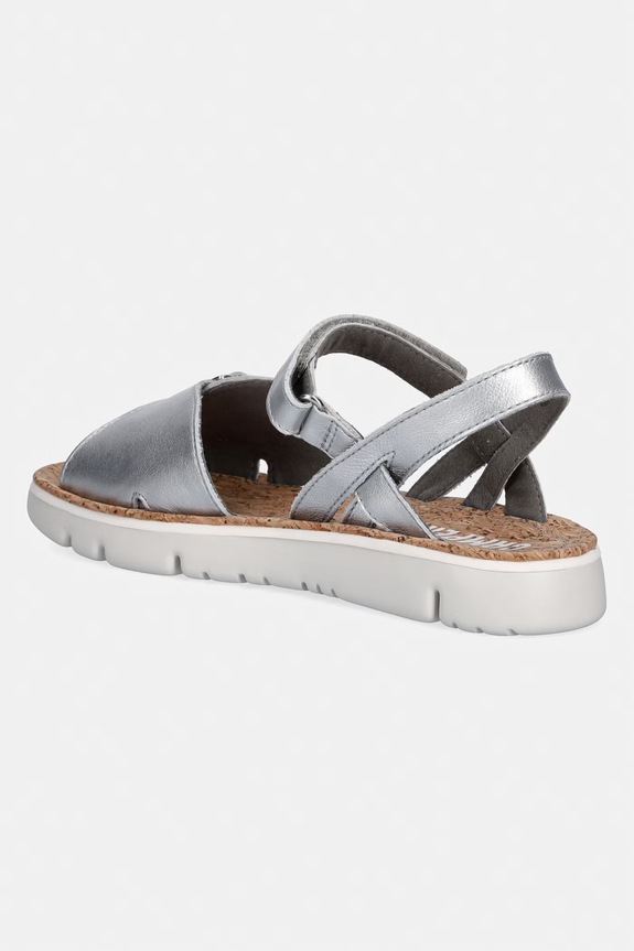 Obuwie Camper damskie skórzane Oruga Sandal K200631.012 srebrny