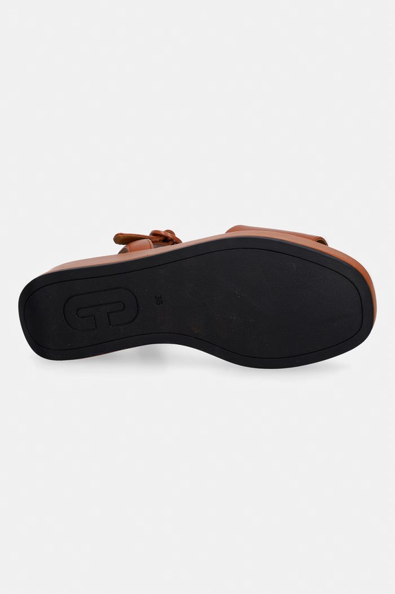 Camper sandale wedges pentru femei, din piele Misia K200564.026 maro