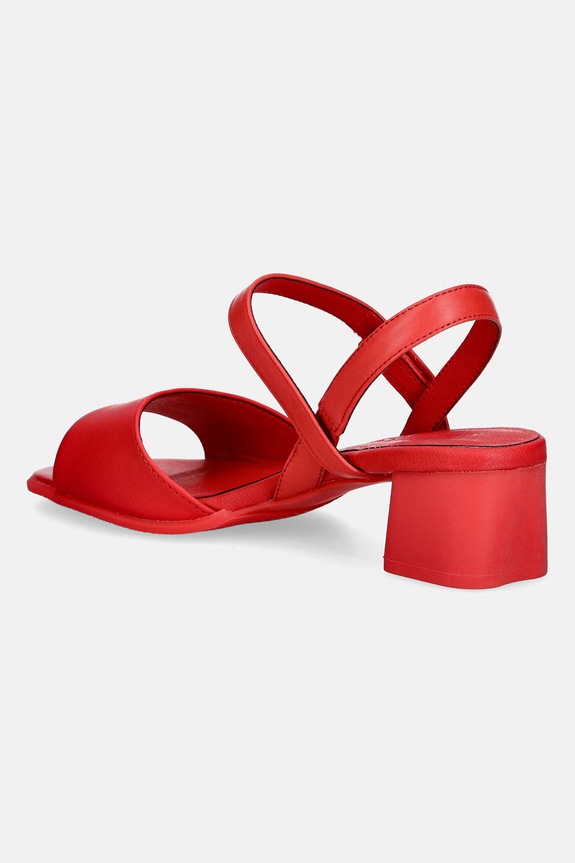 Obuwie Camper sandały na słupku skórzane Katie Sandal K201023.007 czerwony
