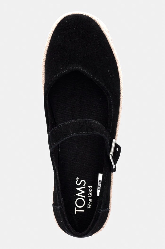 Toms εσπαντρίγιες Μαίρη Τζέιν Γυναικείες σουέτ CAROLINA MARY JANE μαύρο 10022576.BLACK