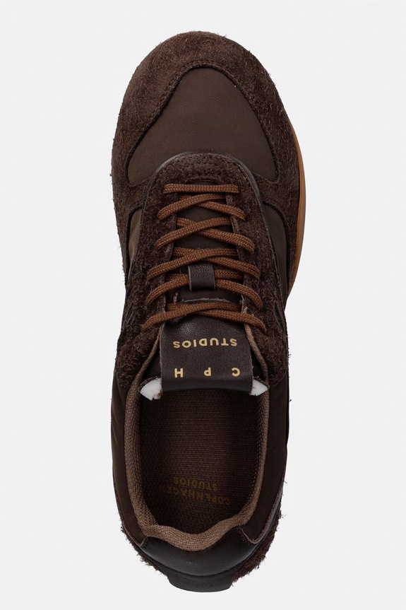 Copenhagen material mix sneakersy damskie brązowy CPH650