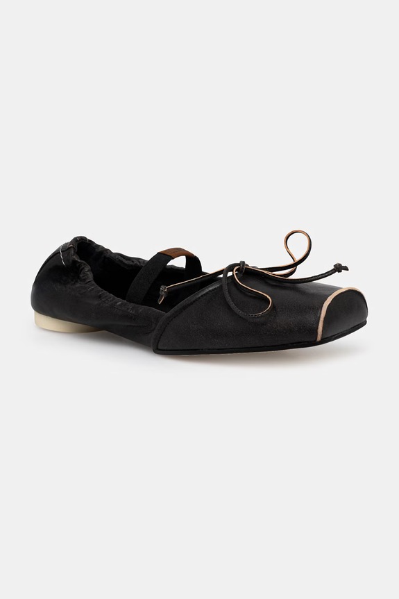 MM6 Maison Margiela ballerine in pelle nero S66WZ0037.P7706
