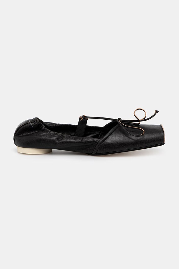 MM6 Maison Margiela ballerine in pelle S66WZ0037.P7706 nero SS26