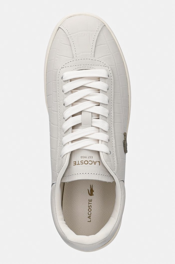 Lacoste Baseshot Leather Sneakers sneakersy damskie skórzane beżowy 51SFA0195.18C