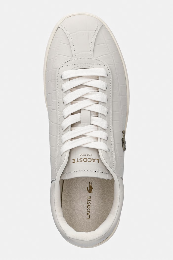 Lacoste Baseshot Leather Sneakers sneakersy damskie skórzane beżowy 51SFA0195.18C