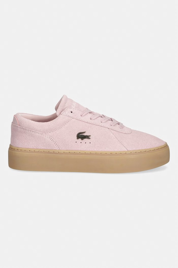 Lacoste COURT SET sneakersy damskie zamszowe 50SFA0211.ANQ różowy SS26