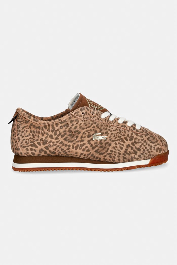 Lacoste CLUB-LOW sneakersy damskie zamszowe 50SFA0059.2C3 brązowy SS26