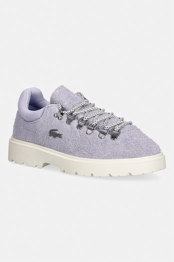 Lacoste Baseshot sneakersy damskie zamszowe fioletowy 50SFA0040.LP6