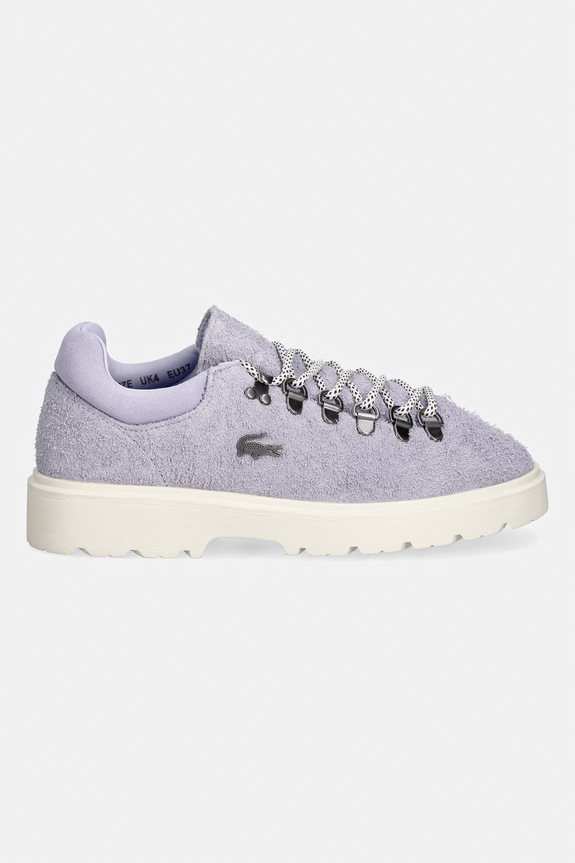 Lacoste Baseshot sneakersy damskie zamszowe 50SFA0040.LP6 fioletowy SS26