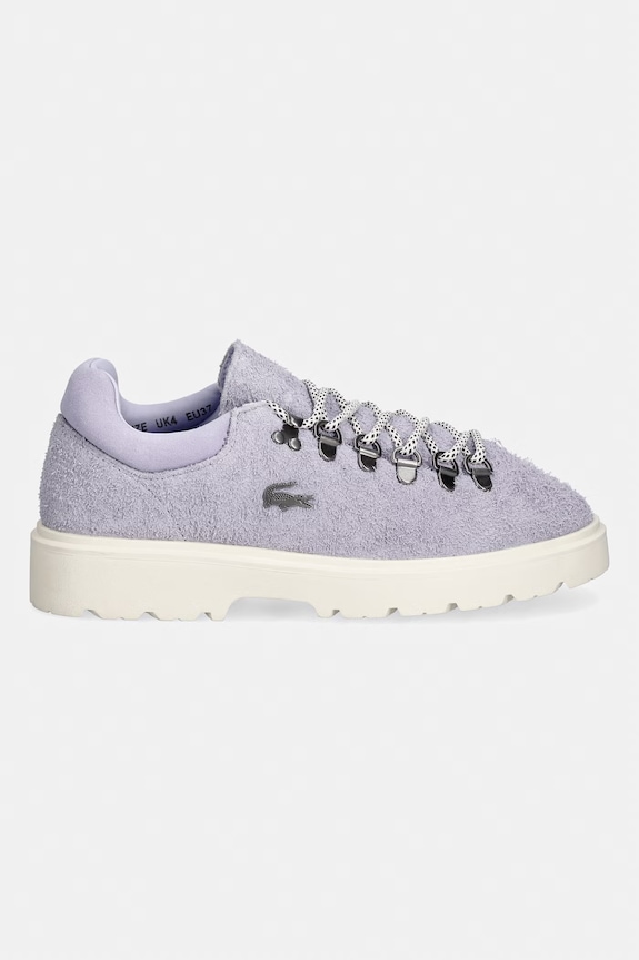 Lacoste Baseshot sneakersy damskie zamszowe 50SFA0040.LP6 fioletowy SS26