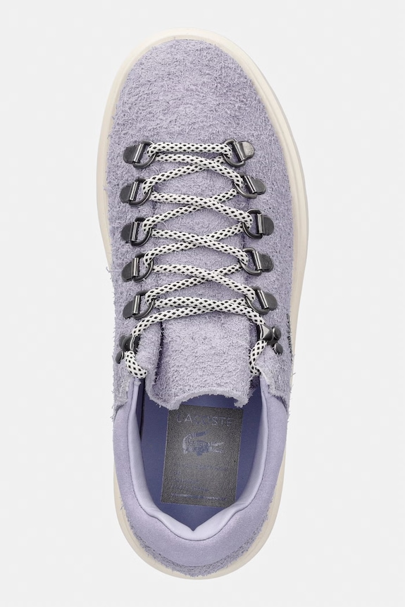 Lacoste Baseshot sneakersy damskie zamszowe fioletowy 50SFA0040.LP6