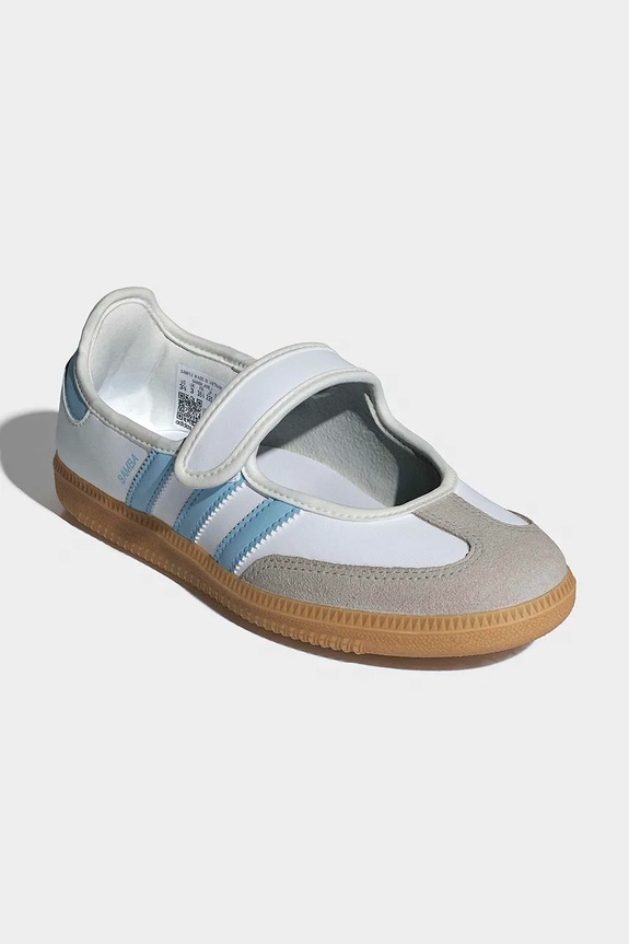 Dječje kožne balerinke adidas Originals DISNEY SAMBA JANE JP9545 bijela SS26