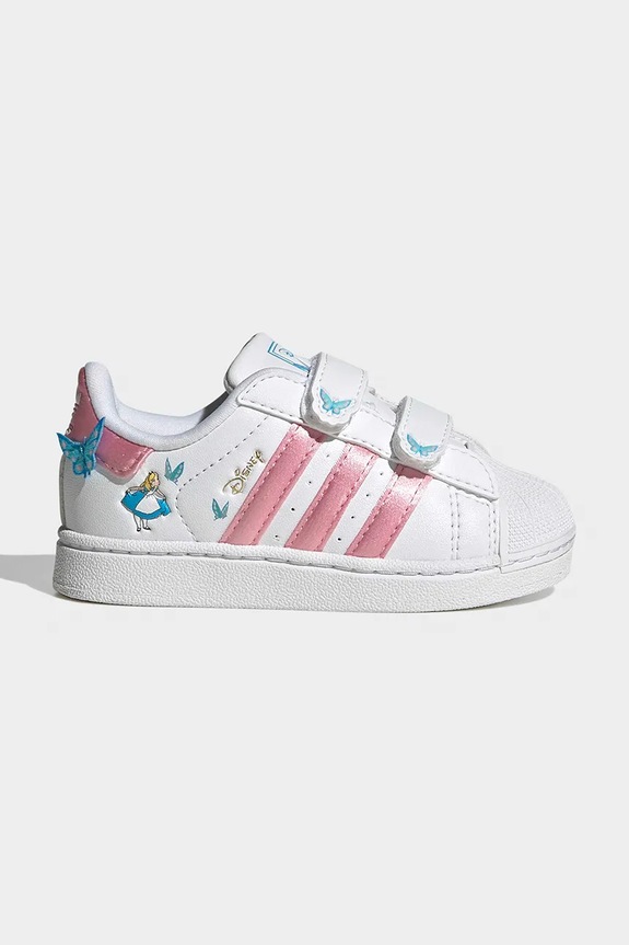 adidas Originals scarpe da ginnastica per bambini DISNEY SUPERSTAR II finta pelle fiore bianco IH1743
