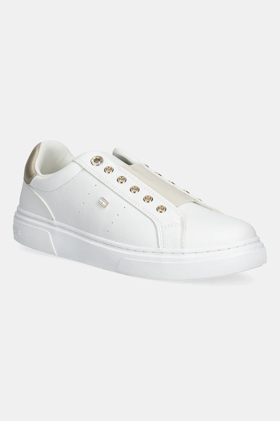 Παιδικά sneakers Tommy Hilfiger απομίμηση λείου δέρματος λευκό T3A9.34249