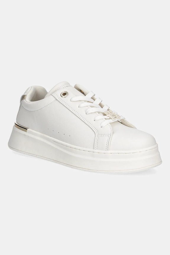 Παιδικά sneakers Tommy Hilfiger απομίμηση λείου δέρματος λευκό T3A9.34252