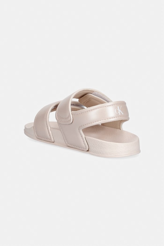 Dievča Calvin Klein Jeans sandále na plochom podpätku detské V1AF.83266.22.29 ružová