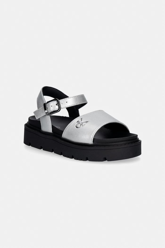 Calvin Klein Jeans sandale copii sintetic argintiu V3A2.83257.30.34
