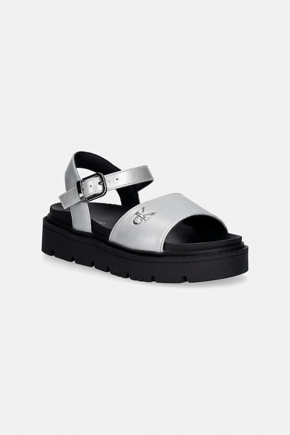 Calvin Klein Jeans sandale copii sintetic argintiu V3A2.83257.30.34