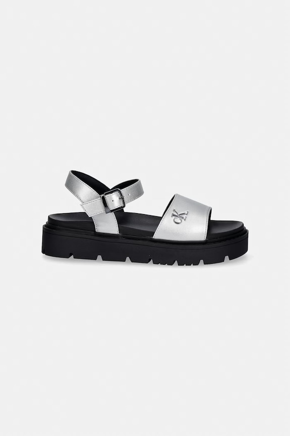 Calvin Klein Jeans sandale copii V3A2.83257.35.39 argintiu SS26