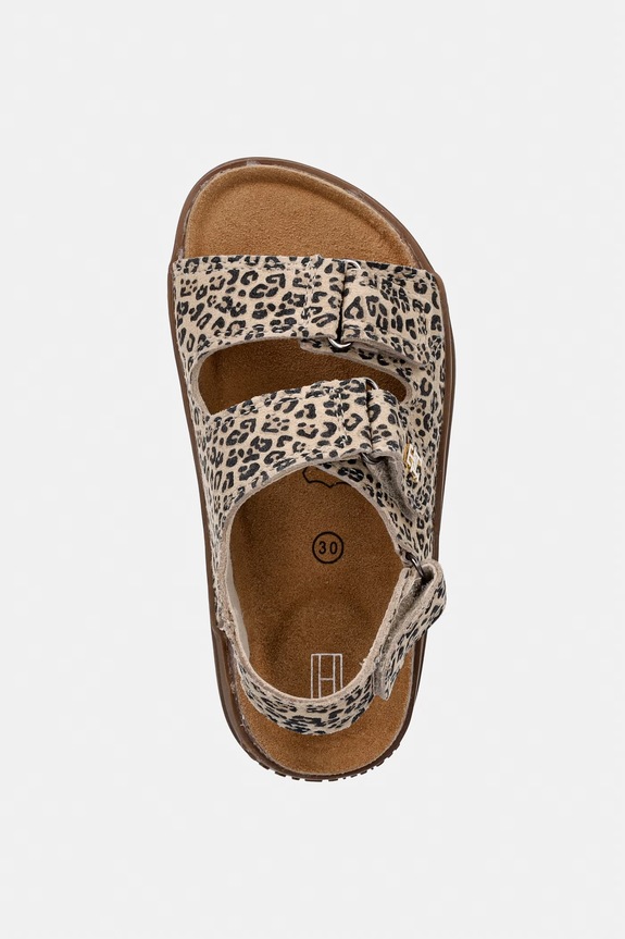 Tommy Hilfiger sandali per bambini in scamoscio marrone T3A2.34306.30.34