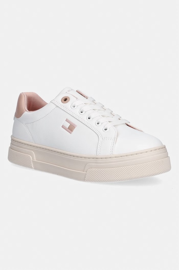 Dětské tenisky Tommy Hilfiger imitace kůže bílá T3A9.34258