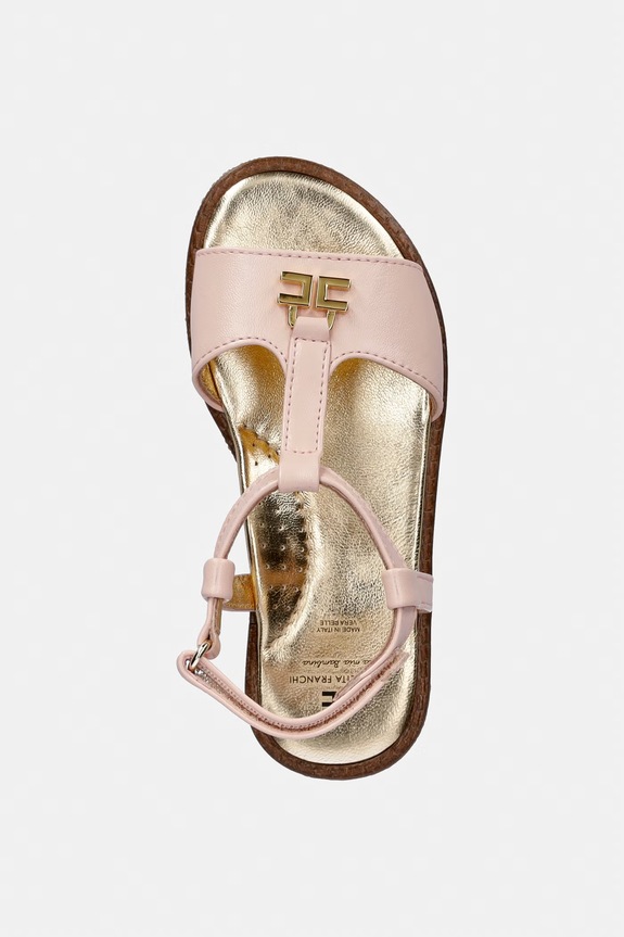 Dječje kožne sandale Elisabetta Franchi roza F1A2.E0545.25.29
