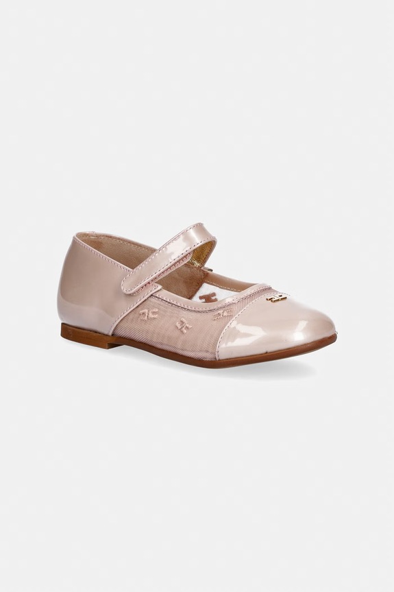 Dječje kožne balerinke Elisabetta Franchi tekstil roza F1A3.E0474.25.29