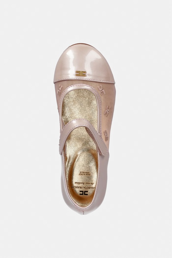 Dječje kožne balerinke Elisabetta Franchi roza F1A3.E0474.25.29