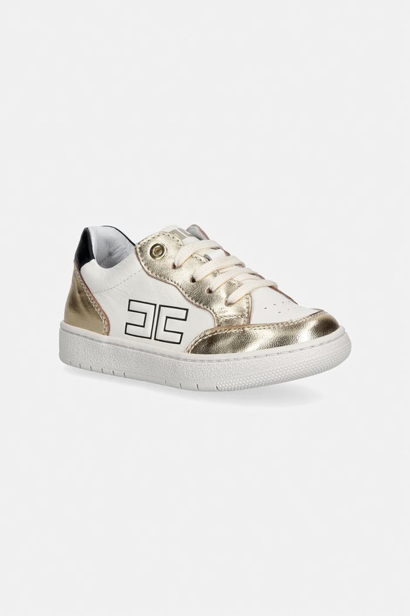 Παιδικά δερμάτινα sneakers Elisabetta Franchi μικρό χρυσαφί F1A9.E0496