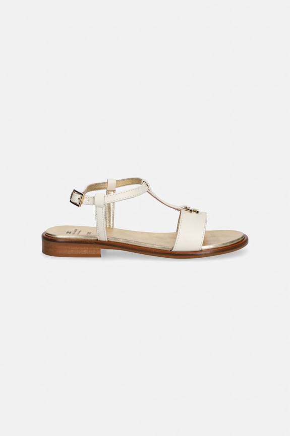 Дитячі шкіряні сандалі Elisabetta Franchi F4A2.E0569 бежевий SS26