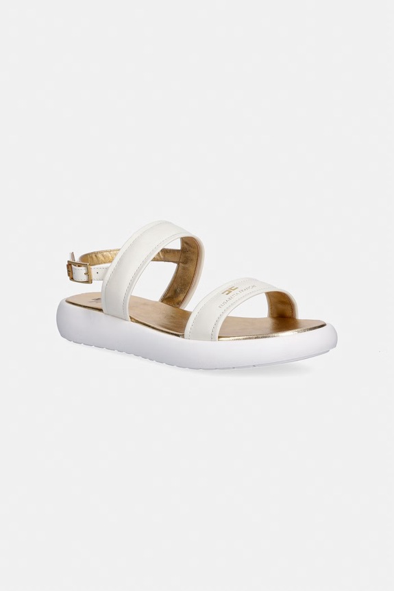 Detské kožené sandále Elisabetta Franchi béžová F4A2.E0583.35.38