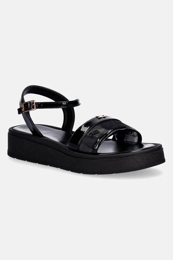 Детские сандалии Elisabetta Franchi синтетический чёрный F4A2.E0595.35.38