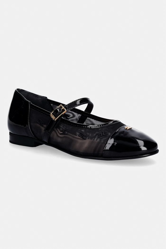 Elisabetta Franchi baleriny dziecięce czarny F4A3.E0483.35.38