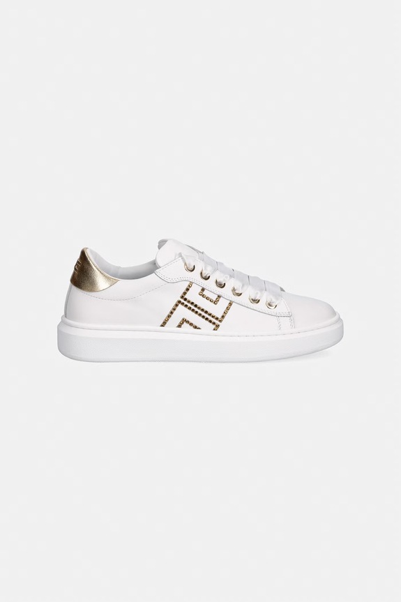 Elisabetta Franchi sneakersy skórzane dziecięce F4A9.E0504 biały SS26