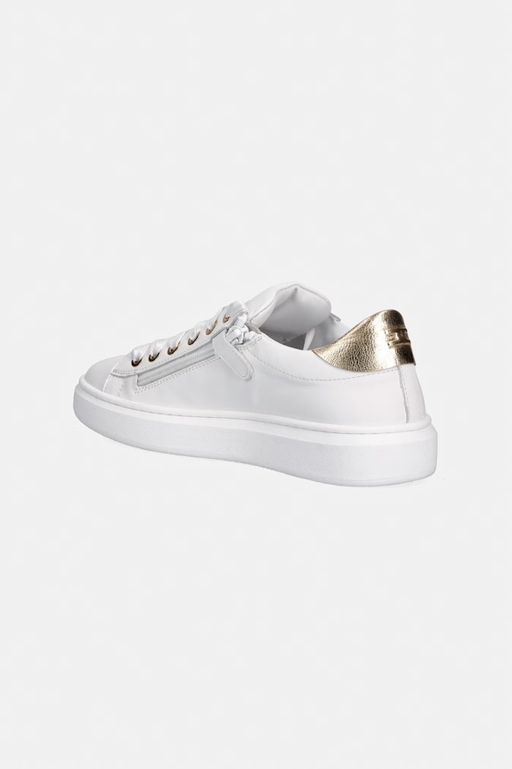 Dziewczynka Elisabetta Franchi sneakersy skórzane dziecięce F4A9.E0504 biały