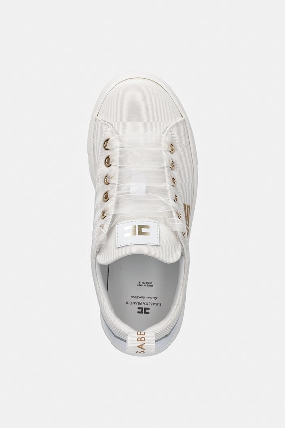 Elisabetta Franchi sneakersy dziecięce biały F4A9.E0528.30.34