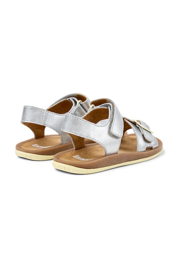 Fete Camper sandale din piele pentru copii Bicho Kids K800672.25.27 argintiu